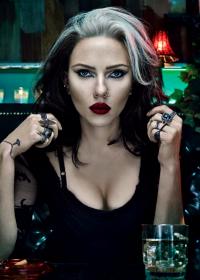 Goth Scarlett Johansson For W Magazine.