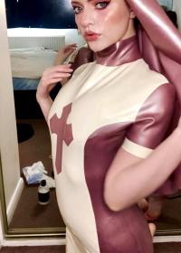 My New Latex Nun Dress From Westwardbound I Might Be Covered In Cum Lube Too… Just Adds To The Shine! 🤣😳❤️